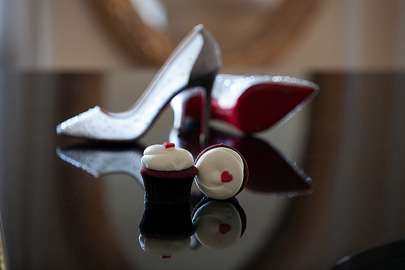 The Bride's Shoes with Cupcakes